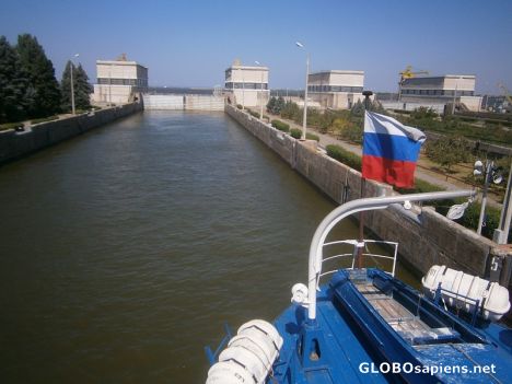 Lock on Volga River