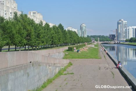Postcard Saint Petersburg - Smolenka River