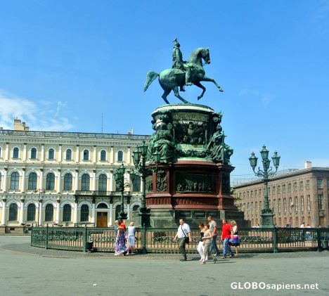 Postcard St. Petersburg - Monument to Emperor Nicholas I