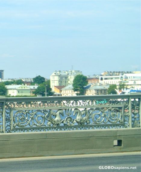Postcard Blagoveshchensky Bridge in St. Petersburg