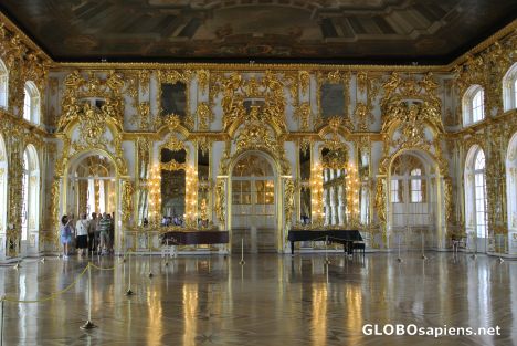 Postcard Tsarskoye Selo - Great Hall in Catherine's Palace