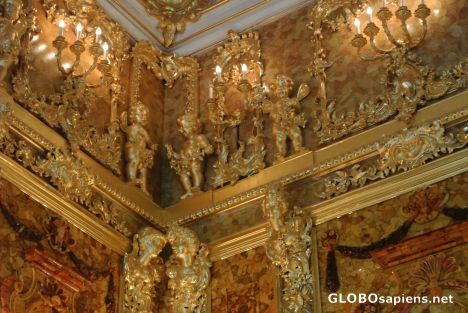 Postcard Reconstructed Amber Room in Catherine Palace
