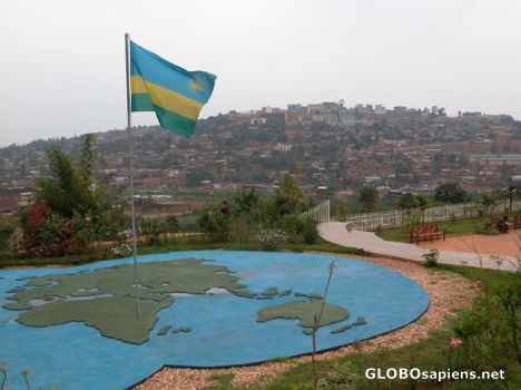 Kigali from the city genocide memorial.