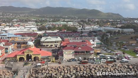 Postcard The capital of St Kitts
