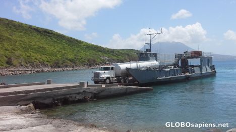 Postcard Nevis Island ferry