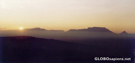 Sunset behind Table Mountain