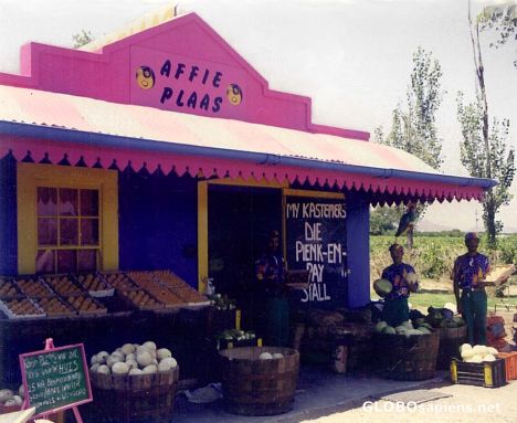Postcard Roadside Fruit Stall