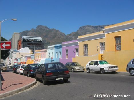 Postcard Colorful Bo-Kaap neighborhood - Cape Town