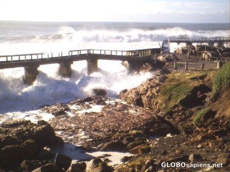 Postcard Rough high seas do damage in Margate