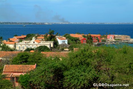 Postcard Ile de Goree - Dakar's burning