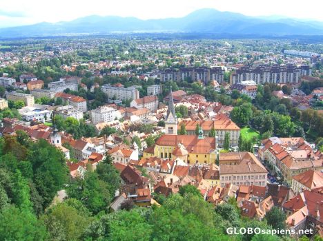 Postcard Ljubljana - View from LJ-Castle