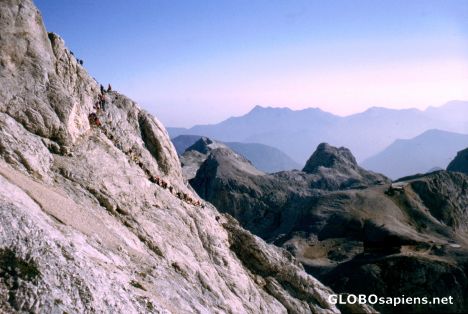 Postcard Triglav-NP, Trecking to the peak (2.863 m)