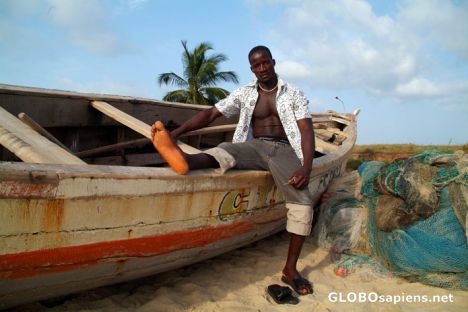 Postcard Sierra Leonean Fisherman