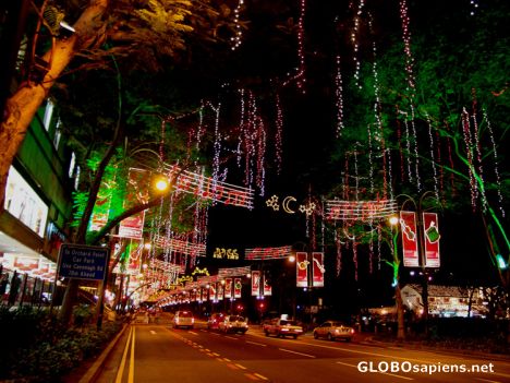Postcard Orchard Road Christmas Lights 2005