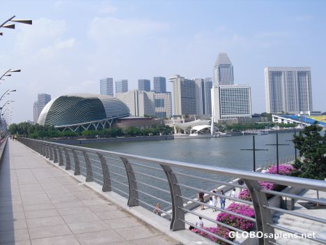 Postcard View of Esplanade Theatres from the Merlion Park