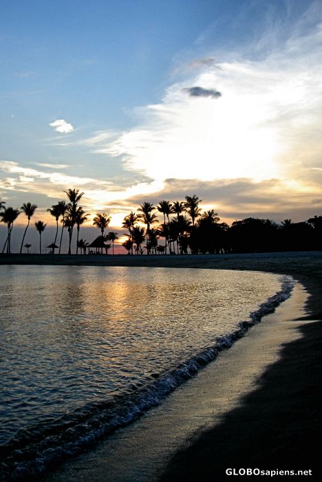 Postcard Tangong Beach Sunset, Sentosa Island