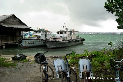 Postcard Riding the Storm Out on Pulau Ubin