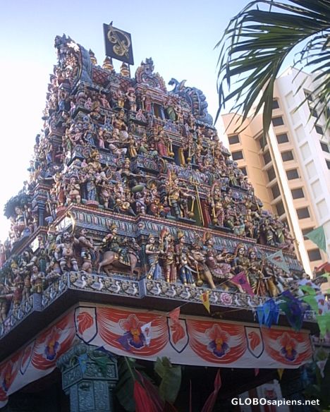 Postcard Hindu Tempel