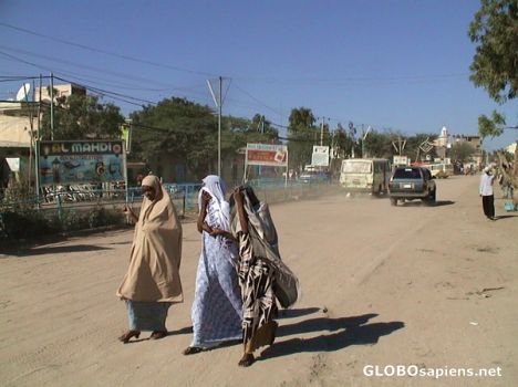 Postcard Sandy street in Hargeisa...