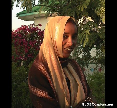 Postcard Shy lady from Hargeisa