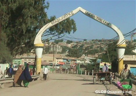 Postcard City Gate in Hargeisa