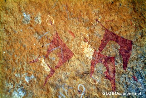 Postcard Dhagax Guure - rock art on caves