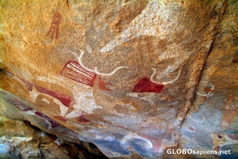Postcard Las Geel - prehistoric art in a cave