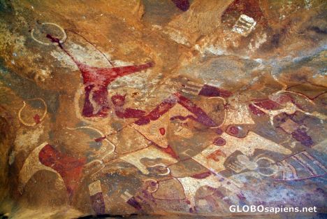 Postcard Las Geel - colours of the prehistoric art