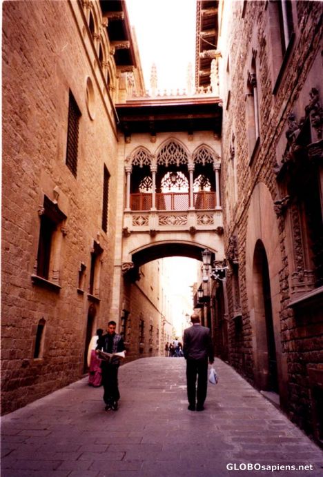 Postcard alley in barcelona