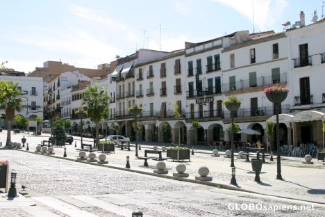 Postcard Plaza Mayor de Cáceres, Extremadura