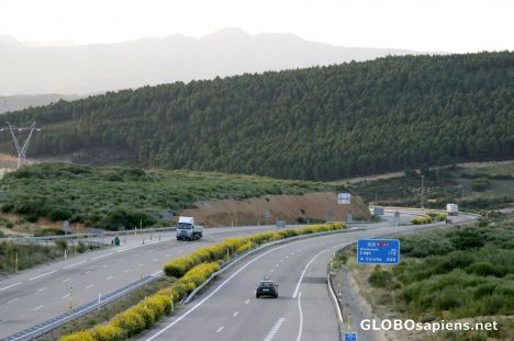 Postcard Autopista León-Lugo - Puerto de Manzanares