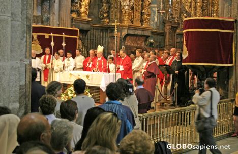 Postcard Santiago de Compostela -High Mass in the Cathedral