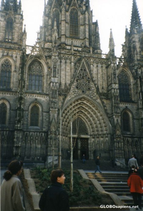 Postcard Placa de la Sagrada Familia upclose