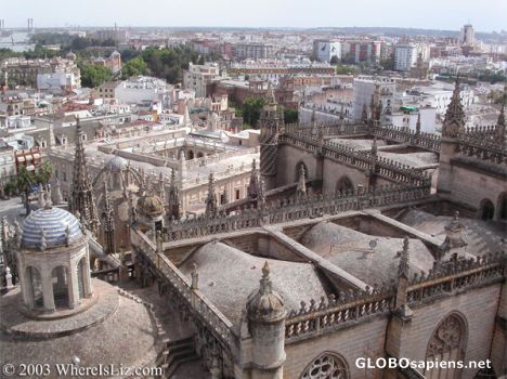 Postcard View from the Cathedral Tower, Seville, Spain