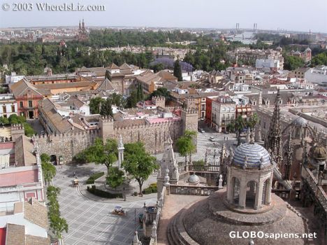 Postcard Another view from Cathedral Tower, Seville, Spain