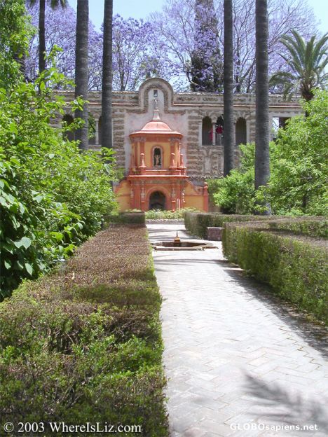 Postcard Alcazar Gardens, Seville, Spain