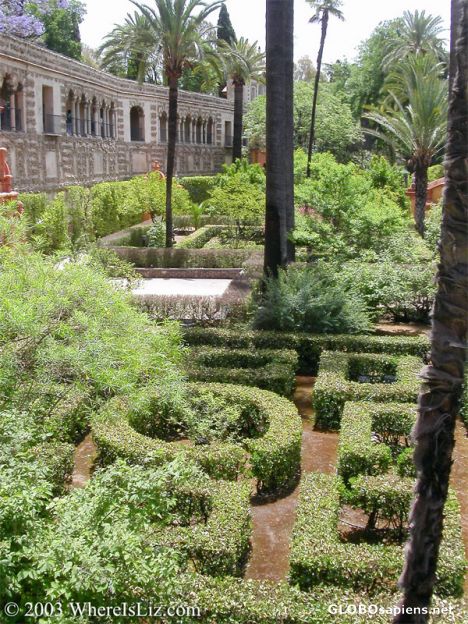 Postcard More Alcazar Gardens, Seville, Spain