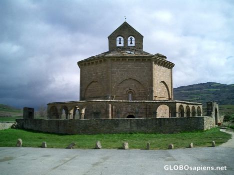Postcard Eunate Temple in the Camino de Santiago
