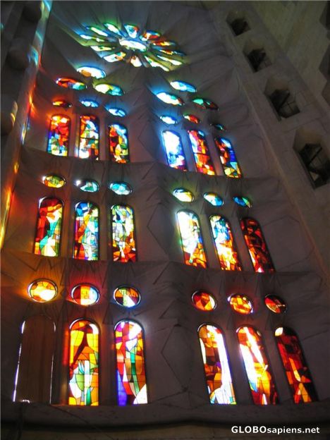 Postcard Sagrada Familia Vitral