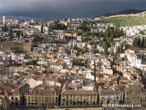 Postcard View Of Albaicin Neighbourhood