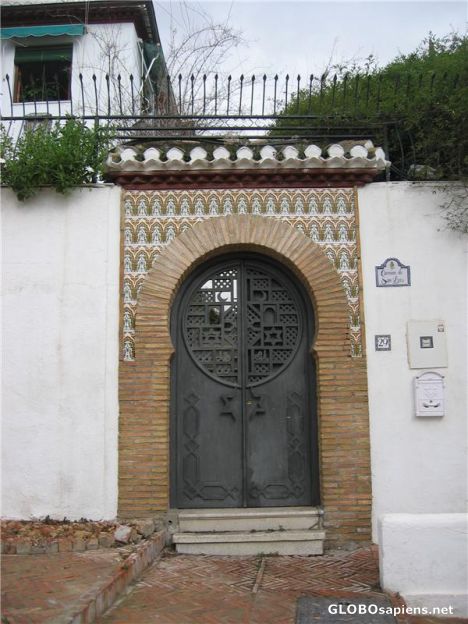 Postcard A Door of a House in Granada