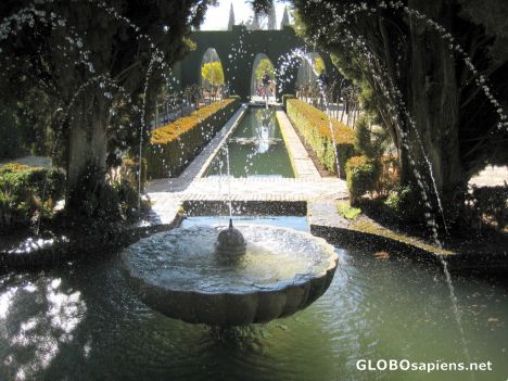 Postcard Generalife Fountain