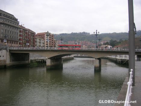 Postcard Bilbao and the River Nervion