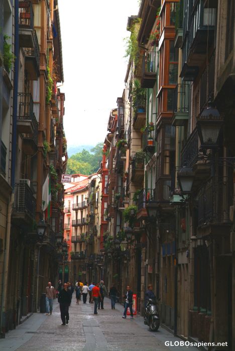 Postcard Bilbao - Old Town Street