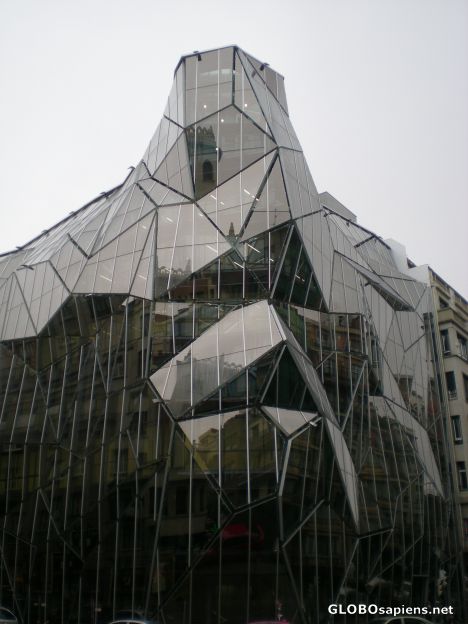 Postcard Glass building