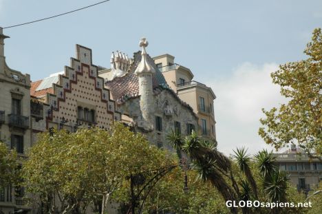 Postcard Casa Batllo by Antoni Gaudi