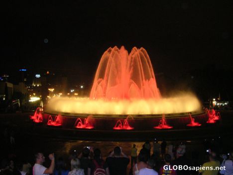 Postcard Magic Fountain in Barcelona