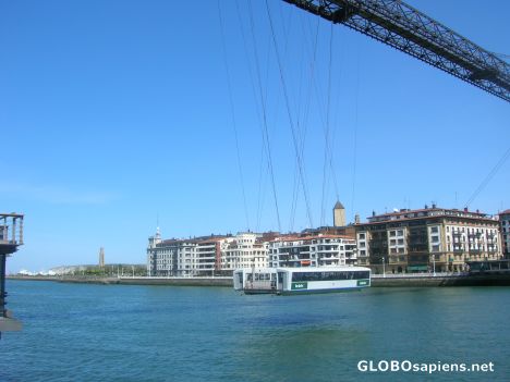 Postcard Vizcaya suspension bridge