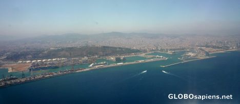 Postcard Barcelona Aerial