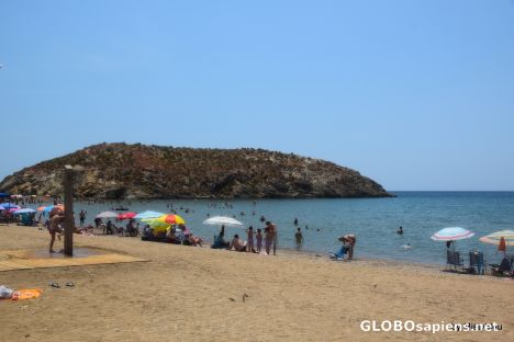 Postcard The local beach of Castellanos